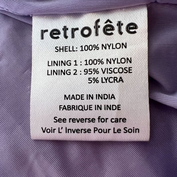 NWT Retrofete Jean Sequin Dress Lavender Purple Beaded Mini Off-Shoulder Medium - Picture 16 of 16